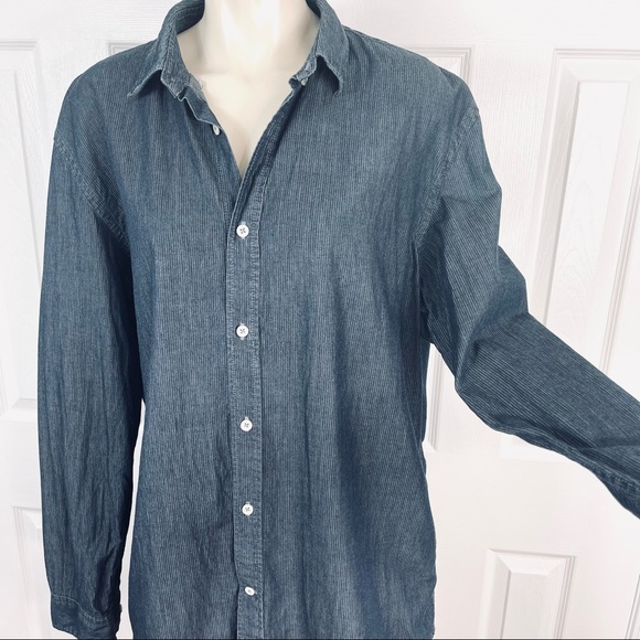Banana Republic Other - BANANA REPUBLIC soft wash slim fit casual button down shirt blue LONG SLEEVE XL